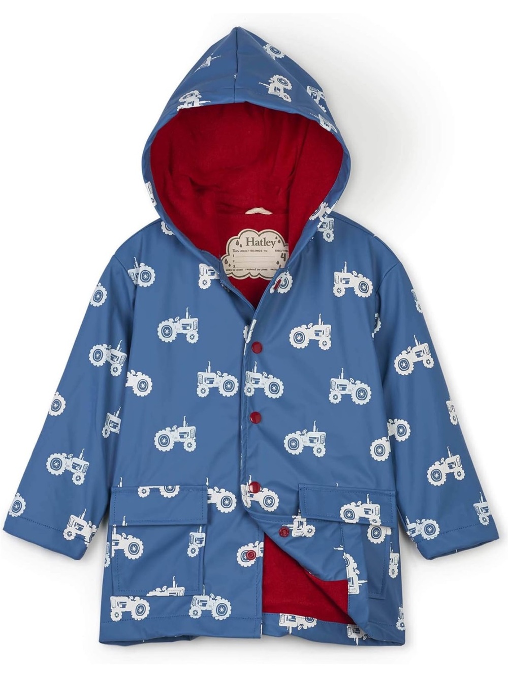 Hatley Tractor Rain Suit Set Size 2 Rain Jacket & Rain Pants